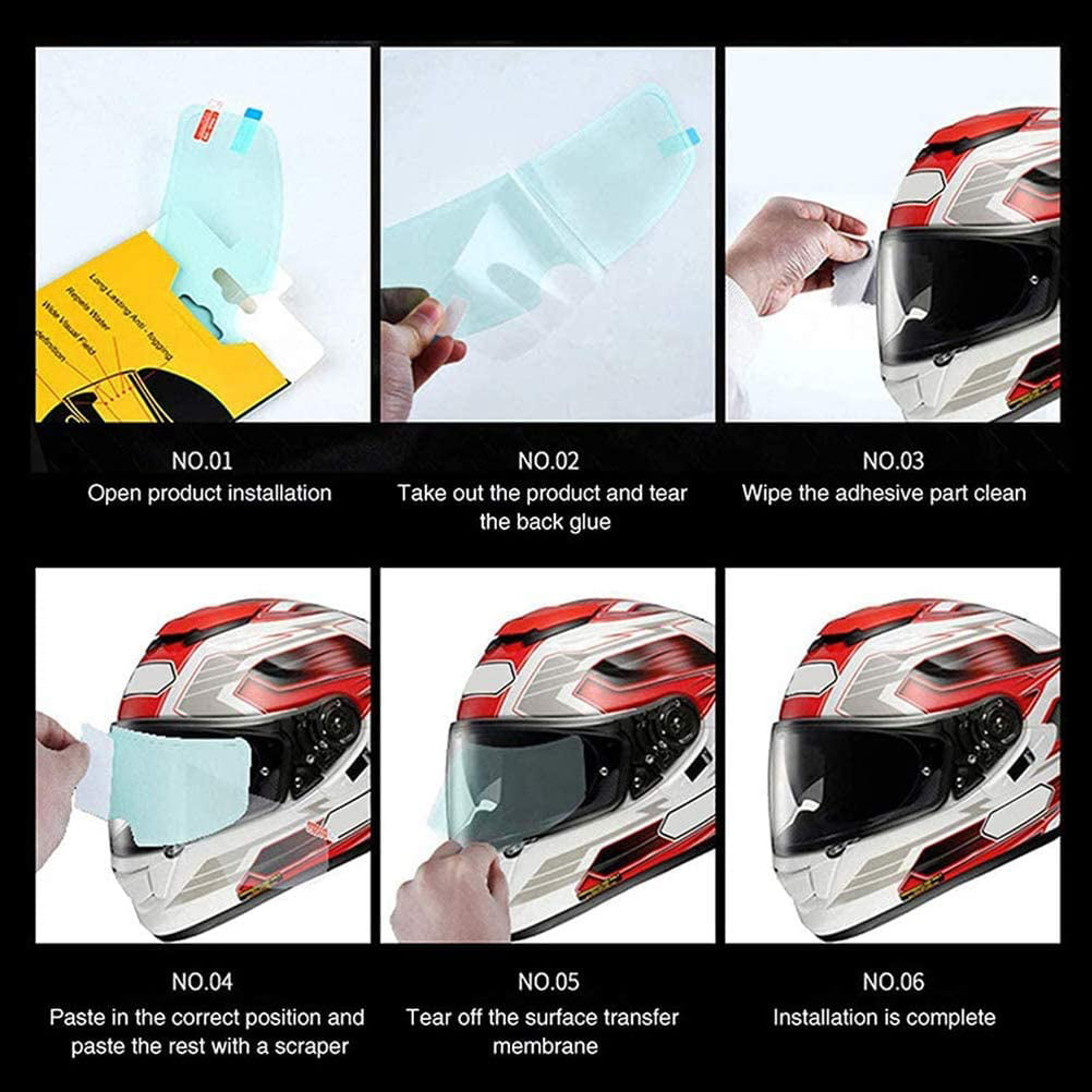 Universal Helmet Clear Anti-Fog Motorcycle Helmet Resistant Films New C7S6
