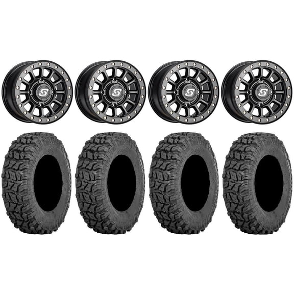Sedona Sano Bdlk 14" Wheels Bk  30mm 28" Coyote Tires Can-Am Commander Maverick Renegade Outlander Defender