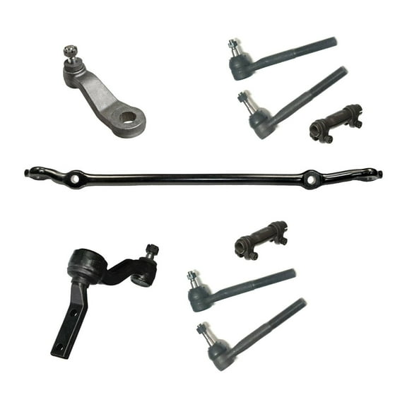 9 Pc Steering Kit Center Link Adjusting Sleeves Inner & Outer Tie Rod Ends Idler & Pitman Arms Fits select: 1988-1992 CHEVROLET GMT-400, 1989-1992 GMC SIERRA