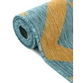 thumbnail image 6 of Jill Zarin Outdoor Collection Area Rug - Napa (6' 7" Round Yellow and Aqua/Yellow), 6 of 11