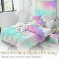 thumbnail image 3 of Botoutin Rainbow Abstract 2-Piece Water Ripple Modern Duvet Cover Set, Twin, 3 of 4