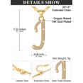 thumbnail image 6 of Silvora Gold Plated Initial Necklace for Women CZ Crystal Personalized Letter J Pendant Necklace Shiny Dainty Jewelry Gifts for Daughter Birthday Thanksgiving, 6 of 7