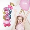 thumbnail image 4 of Cateissary 32 pulgadas 1 2 3 4 5 6 7 8 9 de dígitos de oro rosa globos de papel de aluminio boda cumpleaños Baby Shower fiesta decoración Kits de decoración para fiestas Oro rosa Numero 8 Cateissary HA002851-09, 4 of 6