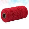 thumbnail image 4 of FELTECHELECTR Hilo de algodón natural trenzado de 100 m de largo y 3 mm de ancho, cuerda de algodón para tapicería, multiusos, para colgar alfombras y hacer manualidades (rojo), 4 of 7
