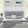 thumbnail image 7 of Linen Upholstered Headboard with Solid Rubber Wood Legs for Full and Queen Size Bed Frames, 7 of 7