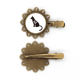 thumbnail image 1 of Gato blanco y negro boceto sombra animal Unbranded Tocado de pieza de pelo de horquilla de flor de metal vintage, 1 of 3