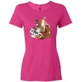 thumbnail image 3 of Inktastic Happy Farm Animals Women's T-Shirt, 3 of 5