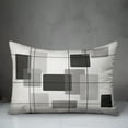 thumbnail image 3 of Creative Products Mid-Mod Black and White Rectangles 14x20 Spun Poly Pillow, 3 of 3