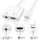 thumbnail image 3 of Paquete de 2 adaptadores de auriculares YONGSHENG para iPhone 2 en 1 Lightning a audio auxiliar de 3,5 mm + divisor de cargador, 3 of 5