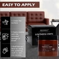 thumbnail image 2 of DEWEL Brown Leather Recoloring Balm, Leather Recolor Renew Restore Repair Cream Kit for Faded Aged Leather Vinyl Couches Car Seats Boots Furniture Leather Dye-Set of 7, 2 of 5