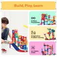 thumbnail image 6 of PicassoTiles Marble Run Magnetic Tiles for Kids – 108PCS STEM Educational Construction Building Blocks Race Track Toy Set, 6 of 9