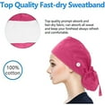 thumbnail image 5 of Teissuly Scrub Cap With Buttons Bouffant Hat With Sweatband for Womens and Mens, 5 of 6