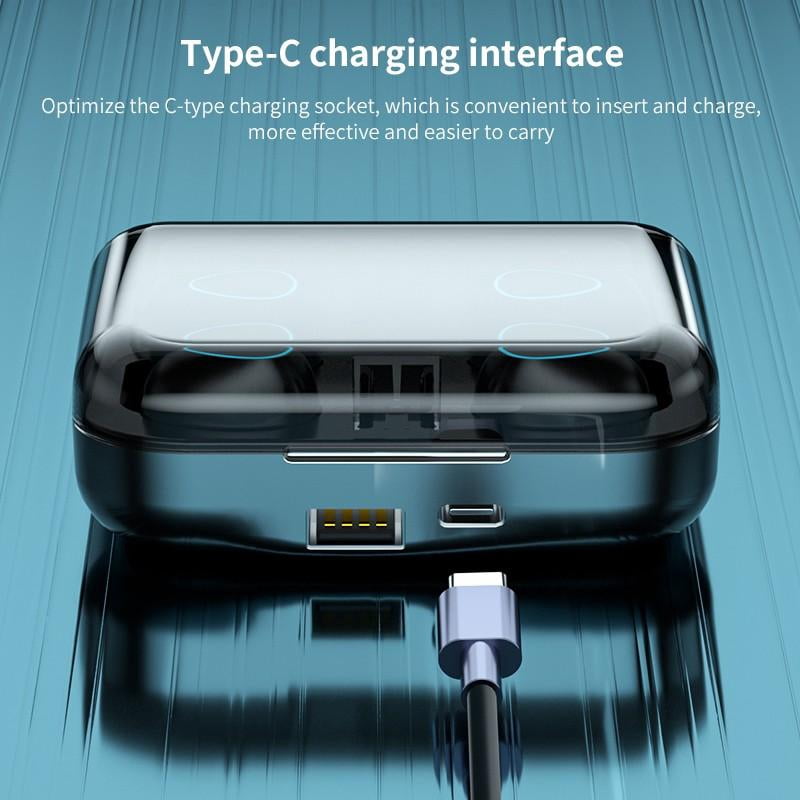 4 Earbuds Wireless Bluetooth Headset TWS Touch Digital Display Stereo Type-C Couple Two Pairs Of Bi-In-Ear Headset