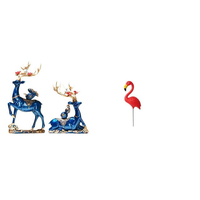 Estatua De Resina De Reno Y Alce, Decoración Artística Y Figura De Pájaro Para Chimenea, Mesa Y Jardín Durante Las Fiestas De Primavera.