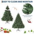 thumbnail image 2 of 7.5 ft artificial spruce christmas tree con hinged branches y foldable metal stand - simple to assemble, great para home, oficina, y party holiday decor, 2 of 6