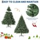 thumbnail image 5 of 7ft 6in realistic premium spruce hinged artificial christmas tree con metal hinges y collapsible base para home parties y oficina decor, 5 of 6
