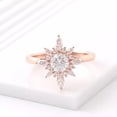 thumbnail image 3 of solitaire jewels 1CT Round Moissanite Art Deco Engagement Ring For Women, 14K Rose Gold, 3 of 7