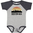 thumbnail image 3 of Inktastic Boston Massachusetts Skyline Sunset Boys or Girls Baby Bodysuit, 3 of 5
