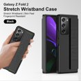 thumbnail image 1 of Nalacover for Samsung Galaxy Z Fold2 Wristband Case, Elastic Stretchable Woven Tape Hand Strap Rugged PC Shockproof Full Body Lens Protection Folding Cover for Samsung Galaxy Z Fold2,Black, 1 of 11
