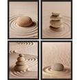 thumbnail image 5 of PixonSign Framed Wall Art Zen Garden Tan Massage Stone Meditation Spa Posters, Set of 4 Nature Wilderness Modern Art, Nature Minimalism Canvas Prints for Home Decor - 8"x10" Black, 5 of 5
