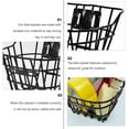 Bike Basket, Front Handlebar Hanging Basket Waterproof Metal Wire Bicycle Basket Fits to Most