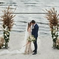 thumbnail image 6 of Wedding Arch Backdrop Stand 10FT x 7FT Heavy Duty Square Metal Frame, Stable Adjustable Pipe & Drape Kit, Easy Assembly for Wedding Ceremony Birthday Party Baby Shower Photobooth Decoration (Black), 6 of 14