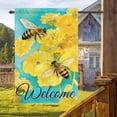 thumbnail image 2 of Spring Bee Welcome Garden Flag, Watercolor Yellow Floral Yard Flag, Double Sided Outdoor Decor for Patio Lawn, 28x40in, 2 of 6