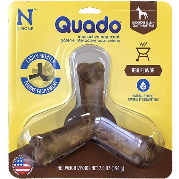 NBone® Quado Interactive Dog Treat BBQ Flavor Ginormous 7 oz