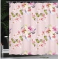 thumbnail image 3 of Ambesonne Floral Shower Curtain, Watercolor Shabby Ornaments, 69"Wx84"L, Pale Salmon, 3 of 4