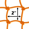 thumbnail image 3 of Powertye 50159 Orange 15"X15" Cargo Net Featuring 6 Adjustable Hooks & Tight 2"x2" Mesh, 3 of 5