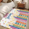thumbnail image 5 of Happy Birthday Area&nbsp;Rug 4x6ft Colorful Candles Non-Slip&nbsp;Washable Square&nbsp;Rugs Soft Felt Indoor Floor Mat for Bedroom Kitchen Living Room Bathroom, 5 of 9
