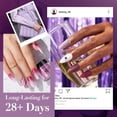 thumbnail image 6 of Azurebeauty 4-Color Dip Nail Kit: Dark & Lilac Purple Glitter with Base/Top Coat & Activator for French Manicure Art DIY & Gift, 6 of 8