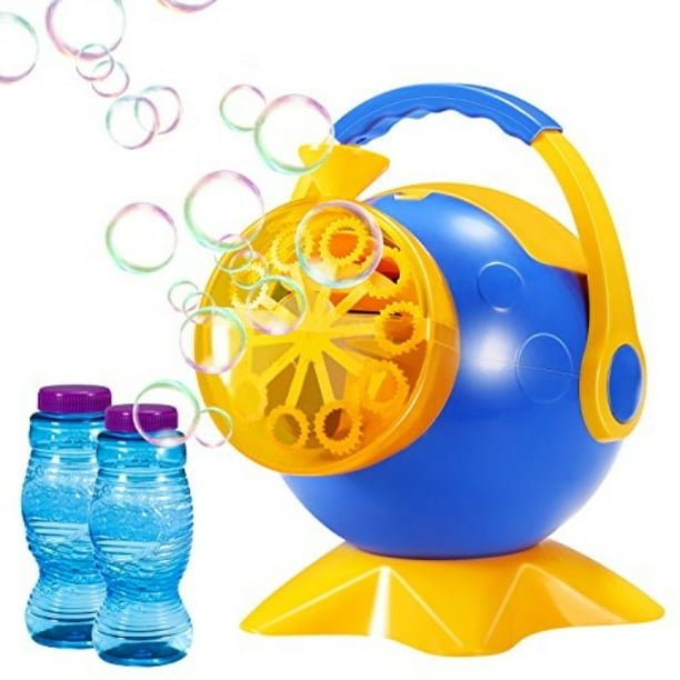 Theefun Bubble Machine Automatic Bubble Blower Durable Bubble Maker With 2 Bottles Of Bubbles Solution Refill Over 800 Colorful Bubblesper Min Use Walmart Com Walmart Com