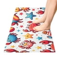 thumbnail image 3 of Bath Mat Soft Plush Non-Slip Absorbent Bathroom Rugs 39"x20" Cute Crabs with Starfish, 3 of 8