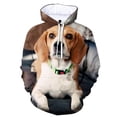 thumbnail image 4 of Sudadera con capucha con estampado 3D de perro y beagle para hombre, divertida sudadera informal de manga larga, sudadera con capucha fresca para otoño y primavera, 4 of 5