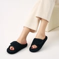 thumbnail image 7 of Ecetana Open Toe House Slippers for Women Memory Foam Bedroom Slippers Cozy Indoor House Shoes, 7 of 7