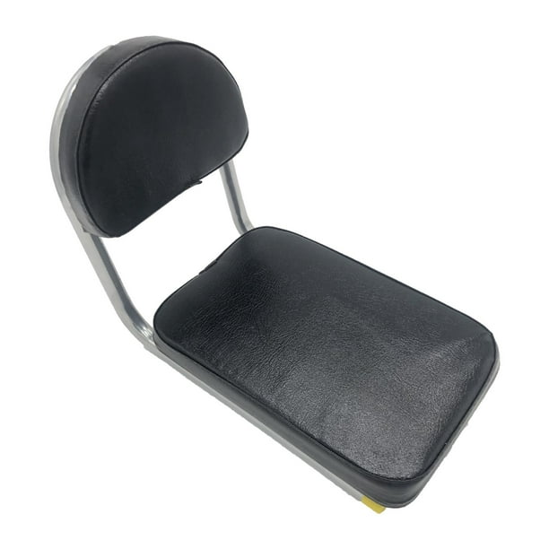 Cojín para asiento trasero de bicicleta, sillín trasero duradero con respaldo, asiento trasero de bicicleta para Negro