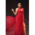 thumbnail image 3 of Vestido Tesare Halter, sin mangas, largo y hueco, para mujer, 3 of 6