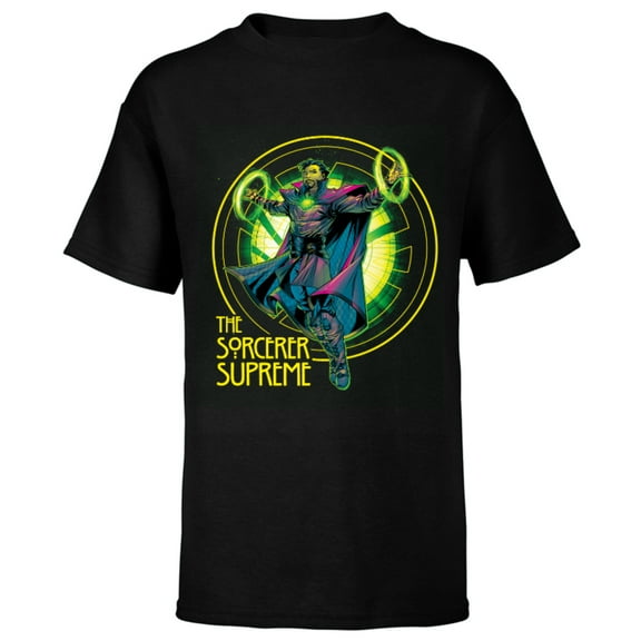 Marvel Doctor Strange The Sorcerer Supreme - Short Sleeve T-Shirt for Kids - Customized-Black