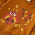 thumbnail image 6 of Gerichy Toddler Baby Boy Clothes Fall Winter Outfit, Toddler Boys Girls Thanksgiving Day Long Sleeve Cartoon Prints T Shirt Pullover Tops Pants Outfits, 6 of 7