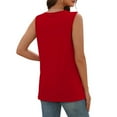 thumbnail image 4 of ZQUUVOU Tank Top For Women Button Down V Neck Summer Tops (Red,XL), 4 of 6