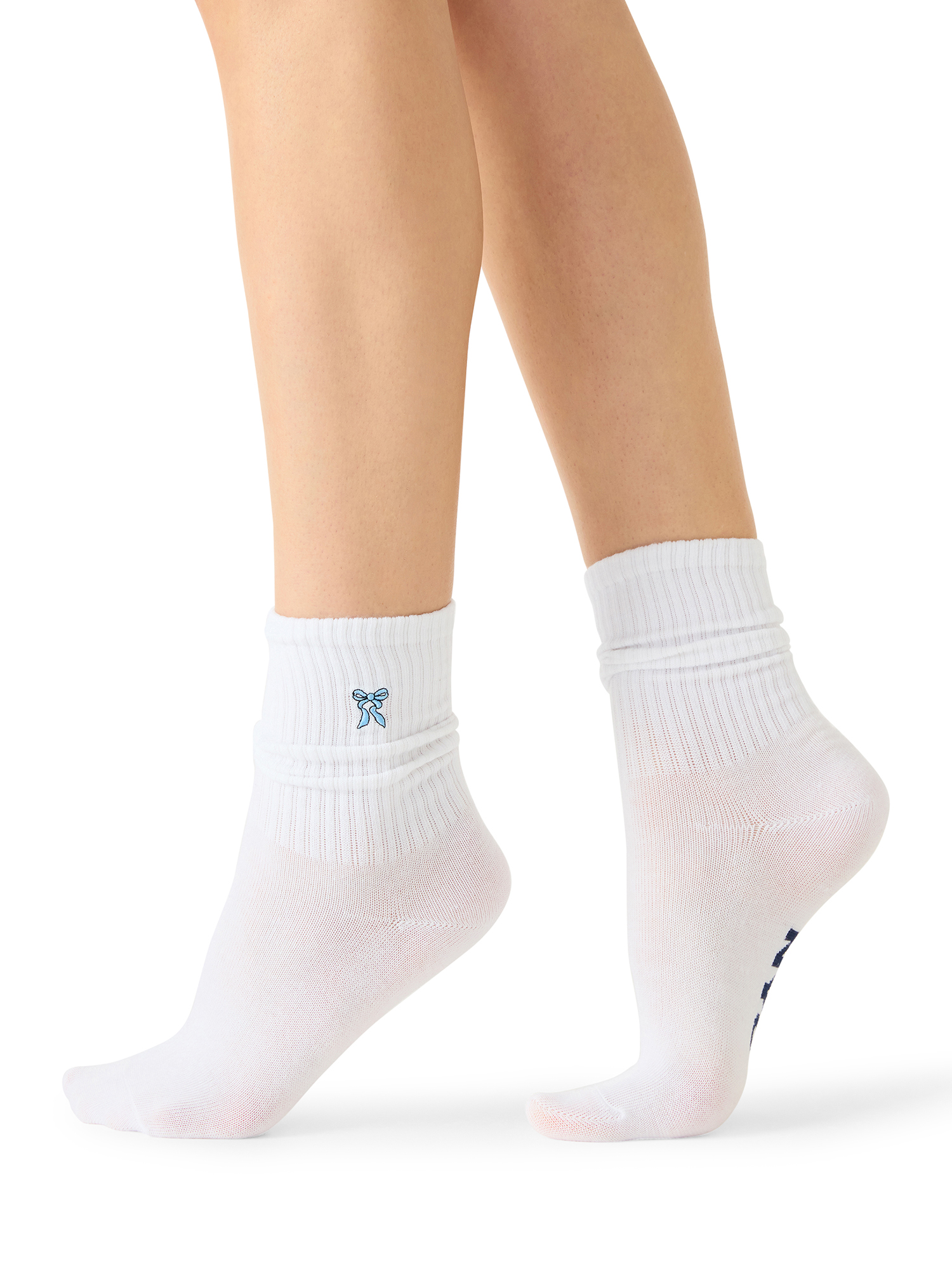Madden NYC Women's Crew Socks, 4-Pack, Fits Shoe Size 5-10
