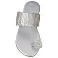 thumbnail image 2 of Leesechin Women's Flat Sandals, Fashion Sparkly Slides, Open Toe Rhinestone Slippers, Glitter Bling Casual Sandals with Cushioned Footbed for Summer, Daily Wear, and Party, 2 of 7