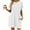 White, variant on Women's Solid Color Round Neck Pocket Loose Short Sleeve Dress