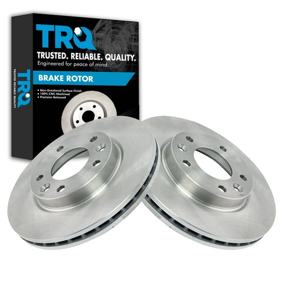 TRQ Front Brake Rotors Set Vented Fits Select 2002-2004 Kia Sedona