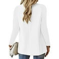 thumbnail image 5 of Yindaity Casual Blazers for Women Long Sleeve Suit Coat Regular Fit Work Office Business Formal Suit Jackets Ladies Autumn Winter Outwear (White,L), 5 of 6