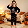 thumbnail image 2 of CAIVO Girls Halloween 2 Piece Pajama Sets Kids Skeleton Print Long Sleeve O-Neck Tops And Pants Wear Soft Night Holiday Party Pyjamas, 2 of 6