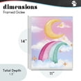 thumbnail image 3 of Moon Rainbow in Clouds White Framed Giclee Art, design by Jesse Keith, 3 of 9
