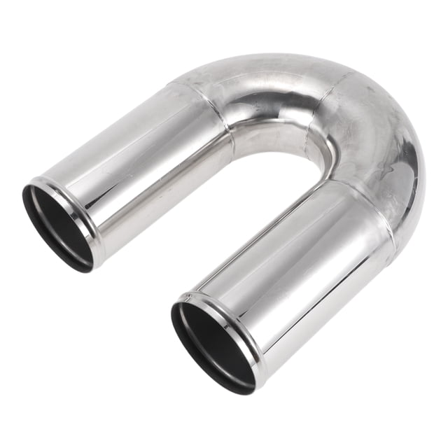Tubo de escape de mandril de 180 grados con rodillo de bead, tubería personalizada para automóvil modificado, 4.5" OD, longitud de 11.81", acero inoxidable T304