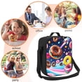 thumbnail image 5 of Pofeuu Space Colorful Donut Print Lunch Bag Women Insulated Lunch Box Reusable Leakproof Large Spacious Cooler Tote for Women Men, 5 of 7